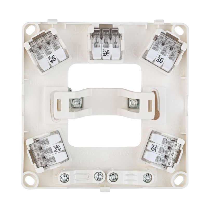 Cooker Connection Box 0.75-4.0 mm² Screwless Plug-In Terminals, Double Cable