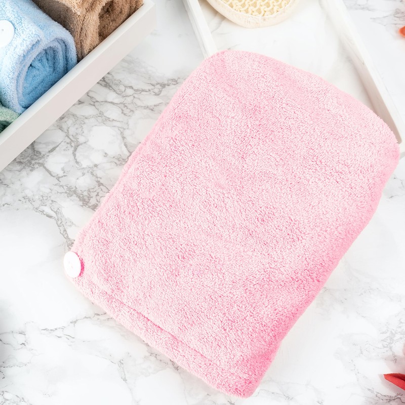 Glamza Microfibre Hair Towel Wrap Super Absorbing Twist Turban Hair