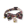 Necoichi Lucky Cat Charm Bow Tie Cat Collar (Black)