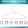 1InTheHome Heavy Duty White Hangers Tubular Plastic Hangers, Set of