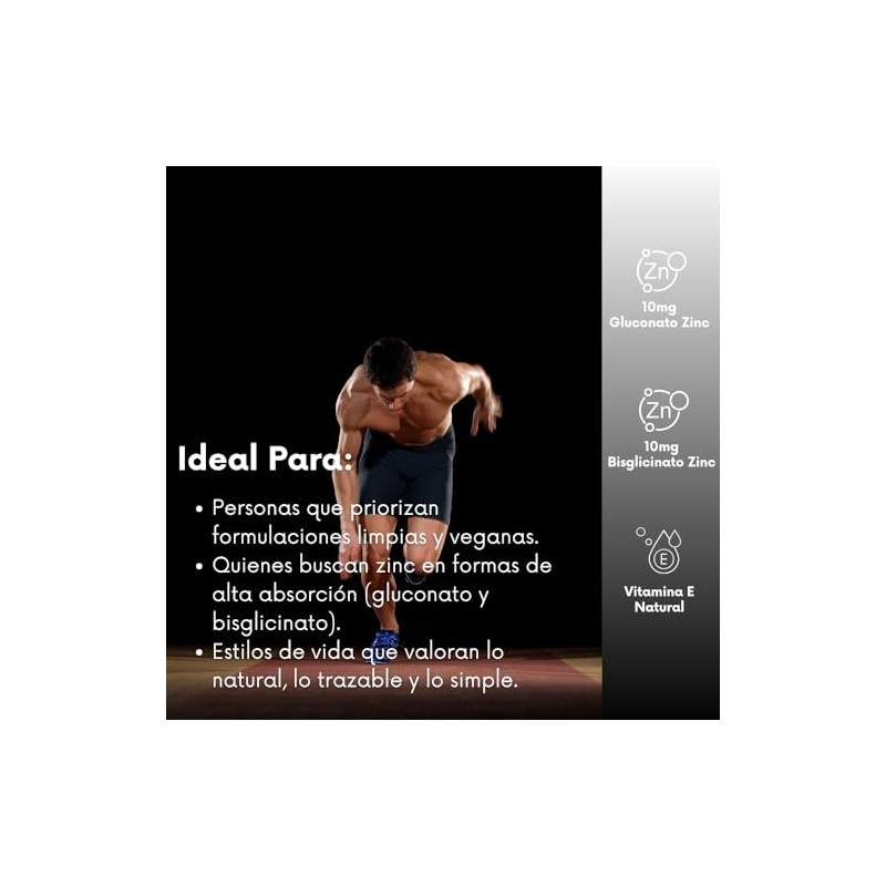 Alova | Zinc Bisglicinato + Gluconato con Superfoods Antioxidantes y
