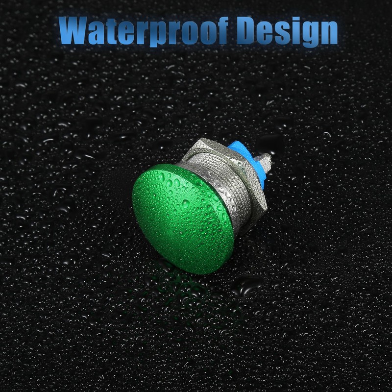 QUARKZMAN 22 mm Button Metal Button Metal Button AC/DC 12V-250V