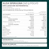 PRONAT Alga Spirulina 100 Pura en Polvo, Suplemento Alimenticio, Bolsa