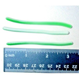 ALL AMERICAN Tournament Quality Soft Plastic Baits 50ct GREEN WHITE 3" TROUT WORMS Finesse Lures Crappie Fishing Baits Bass Lures