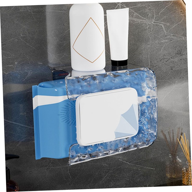 BUGUUYO Bathroom Wipes Storage Box 2pcs Wall Mount Tissue Holder