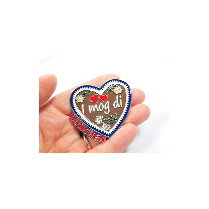 Munich Bavaria Magnet Metal Souvenir Germany Heart I Mog di