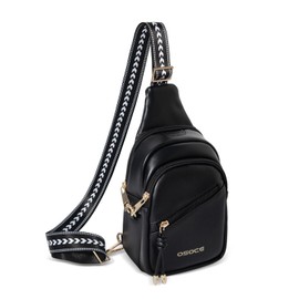 OSOCE Crossbody Bags for Women with RFID Pocket PU Sling Bag Ladies Small Shoulder Chest Bag Purses with Anti Theft Zipper Clips Adjustable Strap Cross Body Bags for Ladies Shopping Travel