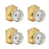 CLCTK 4 Pack Crystal Glass Dummy Door Knob, Single Side
