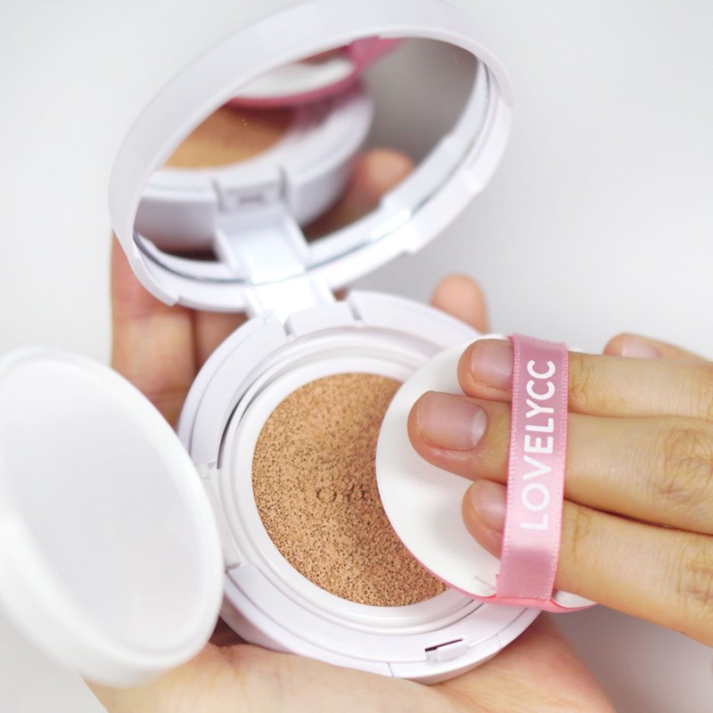 Lovely CC [2pack] Pink Tone-Up Cover Essence Sun Cushion SPF50+