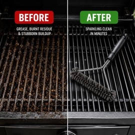 Triangular Grill Brush for BBQ Cleaning – Stainless Steel Long Handle Grate Cleaner for Outdoor Barbecue Use