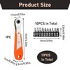 Mini Ratchet Wrench, Right Angle Screwdriver 90 Degree Phillips Magnetic