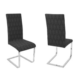 BEAUTEX Chair Covers, Elasticated Stretch Fabric Bi-Elastic Covers, Various Designs and Colours, Set of 2