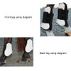 4PCS White PU Shell Horse Front Back Leg Guard Boot