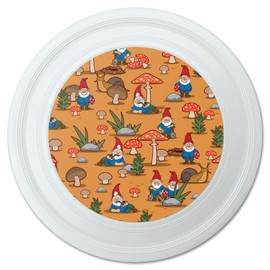 GRAPHICS & MORE Gnomes Toadstools and Mushrooms Pattern Novelty 9" Flying Disc