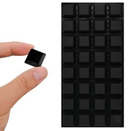 Square Self Adhesive Feet Non Slip Furniture Pads Feet Bumpers for Electronics Speakers Furniture Cabinet Doors (32Pcs Black Silicone, 20mm)