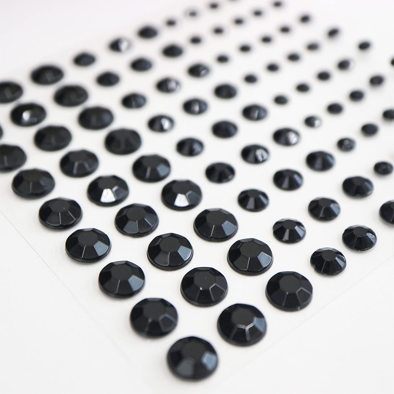 083 Rhinestone Sticker (Deco Sticker) Jewelry Type 4~9mm【Black】