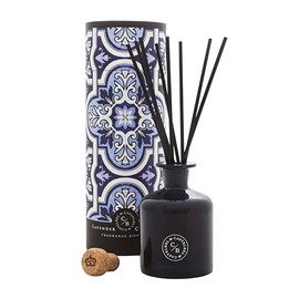 Castelbel Reed Diffuser Set Portuguese Tile Fragrance Luxury Elegant Home-Decor Oil Based Long-Lasting Aroma (250 ML, Lavender & Chamomile)