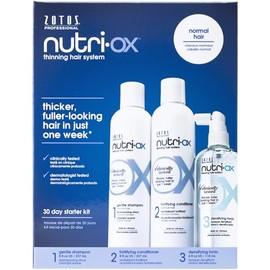 NUTRI-OX Kit de inicio para cabello adelgazante | Cabello más grueso y de aspecto más completo | Menta | Probado clínicamente y dermatológicamente | Suministro para 30 días