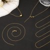 Paquete de 10 collares delicados de serpiente, cadena de acero