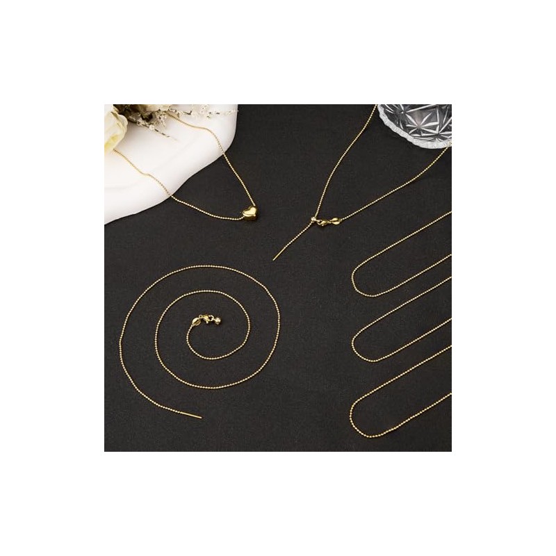 Paquete de 10 collares delicados de serpiente, cadena de acero