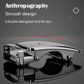 jiujiutu Belt buckle men's 35 mm women's to change pin for belt buckle single automatic adjustable belt accessories, Pure Black