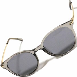 [FashionBerry] グレー・ゴールド×Lグレー サングラス 度なしメガネ ファッションメガネ 色付き おしゃれ眼鏡 めがね 眼鏡 メンズ レディース 丸 四角 透明 色付き 小さい 大きい 軽い ゴルフ 運転 車 釣り 登山 uvカット 紫外線カット 1050478-F-205