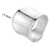 20mm Width Chunky Wide Stainless Steel Wedding Band Statement Promise