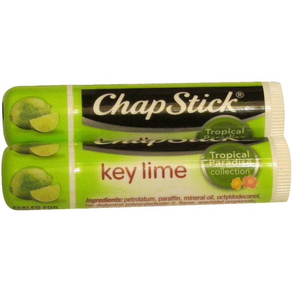 Chapstick Brand Lip Balm Key Lime Tropical Paradise (Pack of 2)