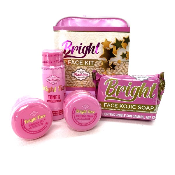 Nathina Nathiña Bright Face Kit (Soap, Toner, Whitening Cream, Sunblock