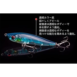 Lure, Clear Sinking Pencil, Clear, Transparent Shin Pen, 2.6 inches (6.5 cm), 2.6 oz (7 g/8 cm), 0.5 oz (13 g/9.5 cm), 0.8 oz (20.5 g), Lure Set, Minnow, Fishing Tool (2.5 inches (6.5 cm), 0.2 oz (7
