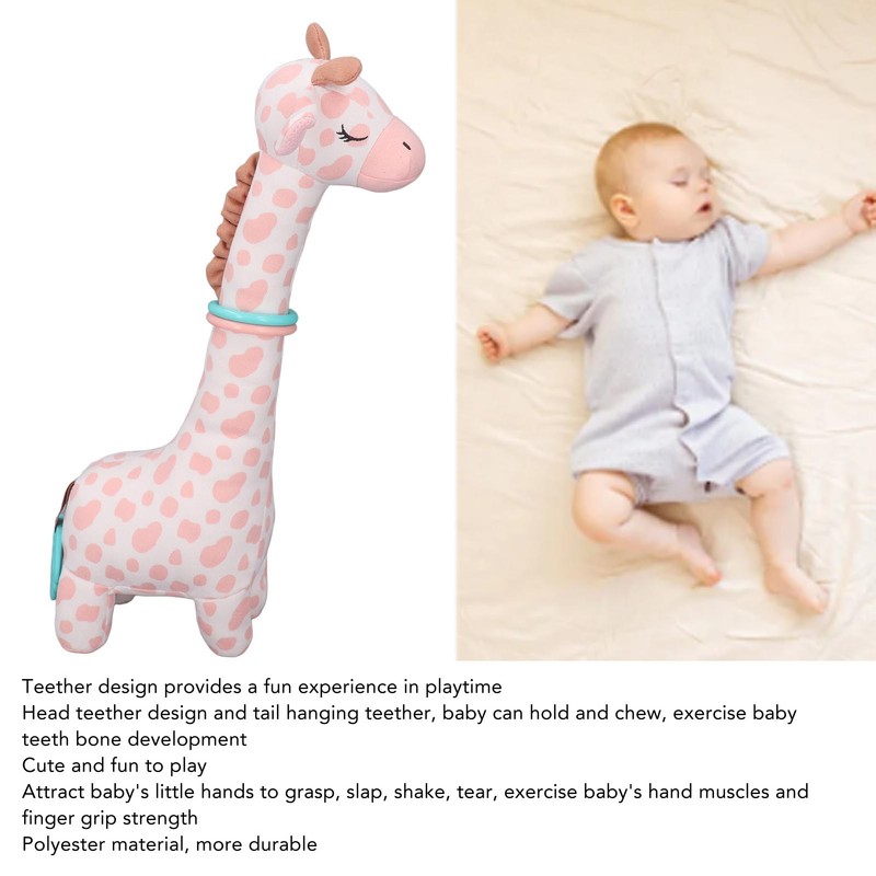 Plush Giraffe Teether Toy Fun Teether Design Cute Infant Plush
