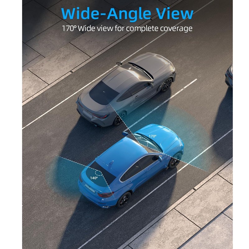 HEYInova Dash Cam 4K,Front 4K/2.5K and Rear 1080P Dual Dash,Built-in