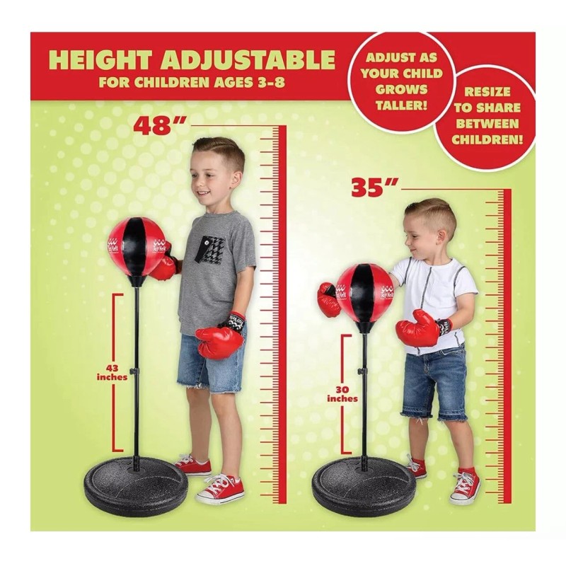 ToyVelt Punching Bag for Kids and Boxing Equipment, Boxing Gloves