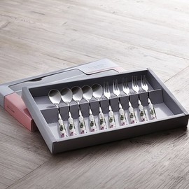 Wildflower Ceramic Teaspoon + Fork 10-Piece Set / 야생화 도자기 티스푼+포크10p세트