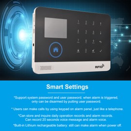 Irishom Wireless Home Alarm 433MHz Wireless WiFi + GSM LCD Display Sensor Door Sensor PIR App Remote Control Compatible with Alexa Google Home