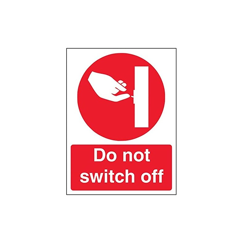 V Safety Do not switch off-150x200mm-Magnetic Safety Sign