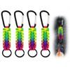 AOYEGIC Pack of 4 Paracord Key Rings with Carabiner, Braided