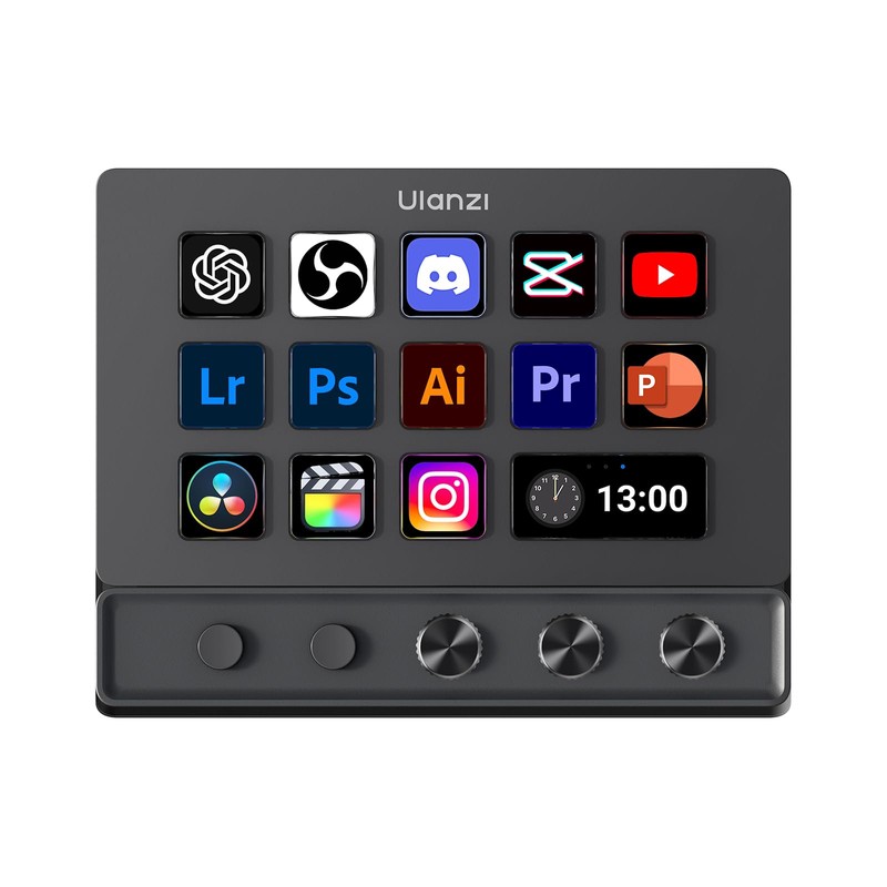 ULANZI D200X Creative Deck Macro Keyboard, 14 LCD Keys &