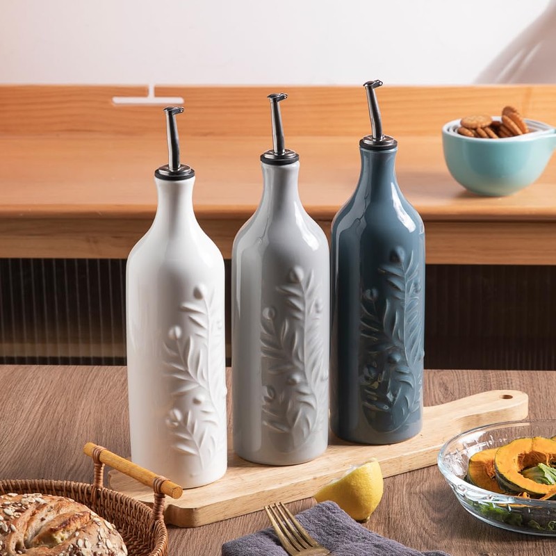 Sweejar Large Olive Oil Dispenser Bottle with Spout, 24 Oz