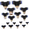 KICHOUSE Plastic Connectors 16pcs Set Air Fittings Kit for Compressor