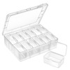 Gbivbe Small Clear Plastic Craft Storage Box with Lids, 13