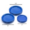 Exquisite 7 Inch. Dark Blue Plastic Dessert/Salad Plates - Solid
