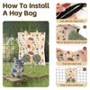 2Pcs Hay Bag for Rabbits, 11.8" x 9.8" Hanging Bilayer