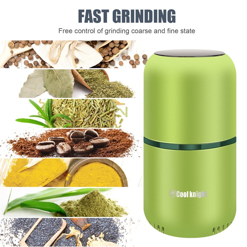 COOL KNIGHT Herb Grinder [large capacity/fast/Electric ]-Spice Herb Coffee Grinder