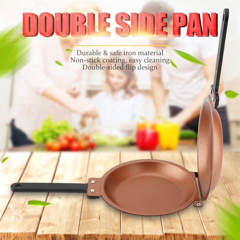 POCREATION Double Side Frying Pan, Nonstick Pancake Maker for Fried