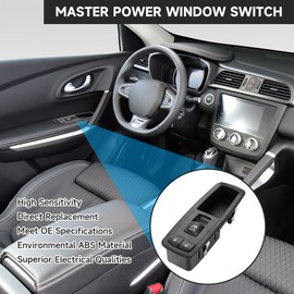 Front Right Passenger Side Master Power Window Switch - Compatible for Dodge Durango 2011-2015, for Jeep Grand Cherokee 2014 2015 - Replace Part 68086692AE 68086692AF