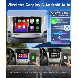 TuleNavi Car Stereo for Toyota Camry 2006–2011, 9" Touch Screen Wireless CarPlay Radio with Bluetooth, Android Auto, GPS, WiFi, FM Radio, SWC, Backup Camera
