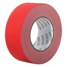 QILIMA Red Gaffer Tape, Hand Tear Self-Adhesive Gaffer Tape for Labeling, Cable, Stage, Photography, Matte Non-Reflective, 2inch x 60yds