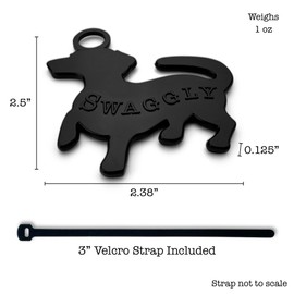 Swaggly Dachshund Shaped Black Dog Poop Bag Holder, Durable Doggy Bag Holder for Poop Bags, Convenient Dog Waste Bag Holder, Perfect Poop Bags Holder for Dogs!