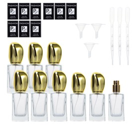 Yebeauty 9pcs 30ml Glass Perfume Bottles, Portable Perfume Bottles Empty Atomizer Mist Spray Bottle for Perfume Cologne, Clear